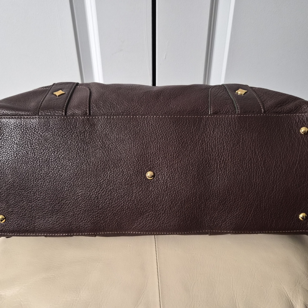 MCM Brown Leather Tote Bag with Gold Hardware - Picture 15 of 16